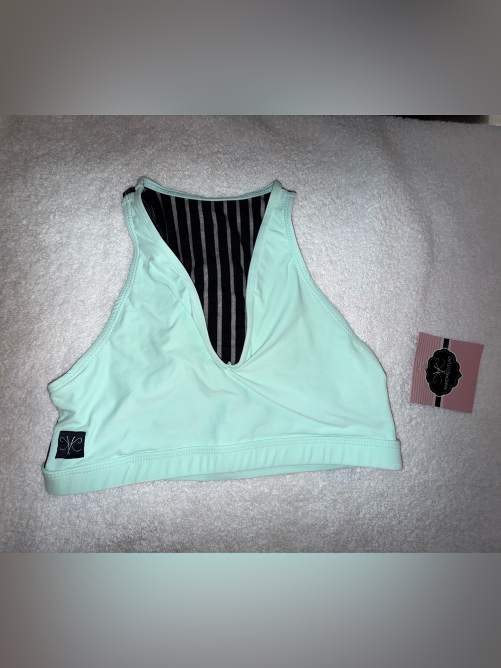 Kandi Kouture NWT! Mint Green Dance Bra Top Size Adult Medium
